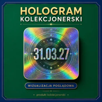 Hologram kolekcjonerski z datą 31-03-27 – wizualizacja poglądowa